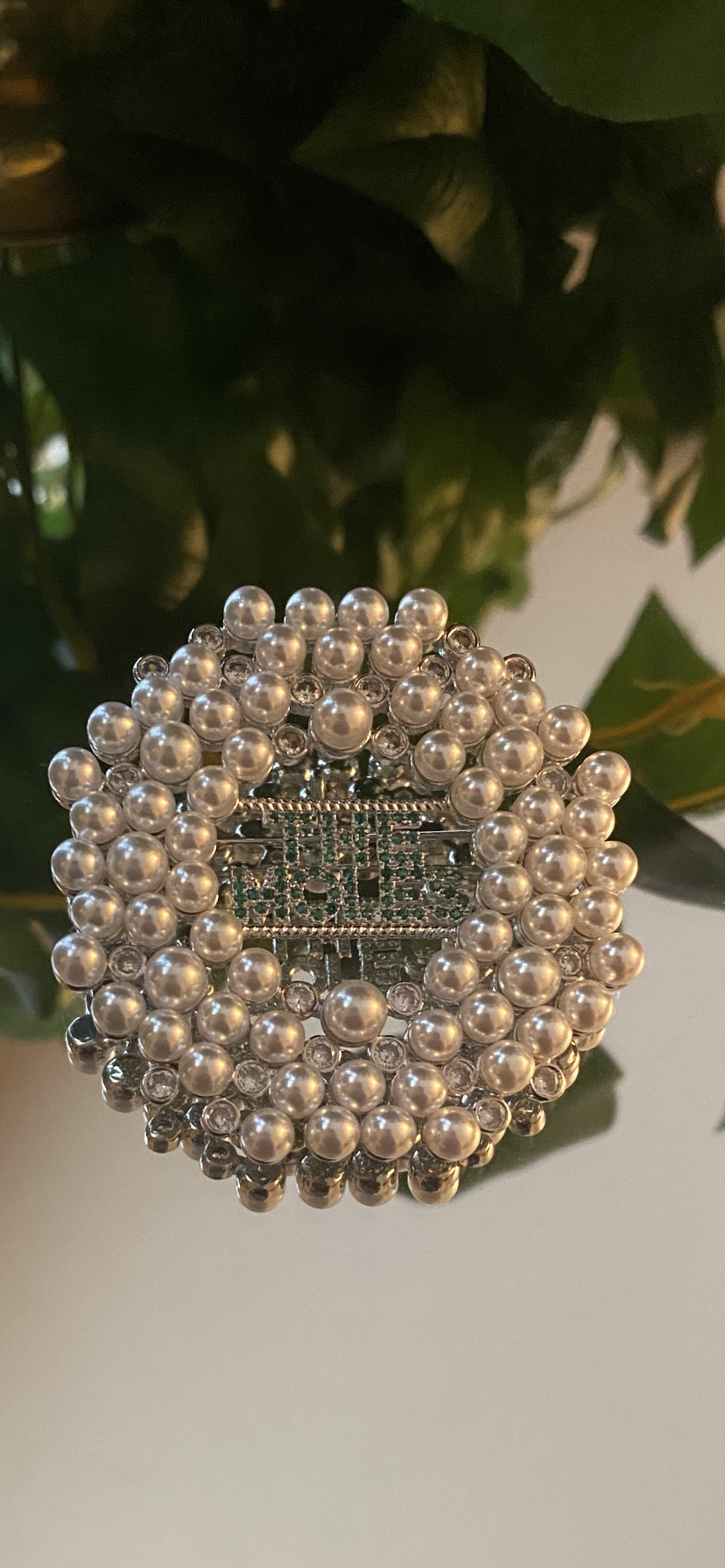 The Moles White Pearls with Cubic Zirconia Crystals #11