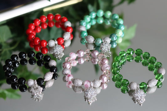 Stretch Beaded Bracelets - Choice of 5 colors
