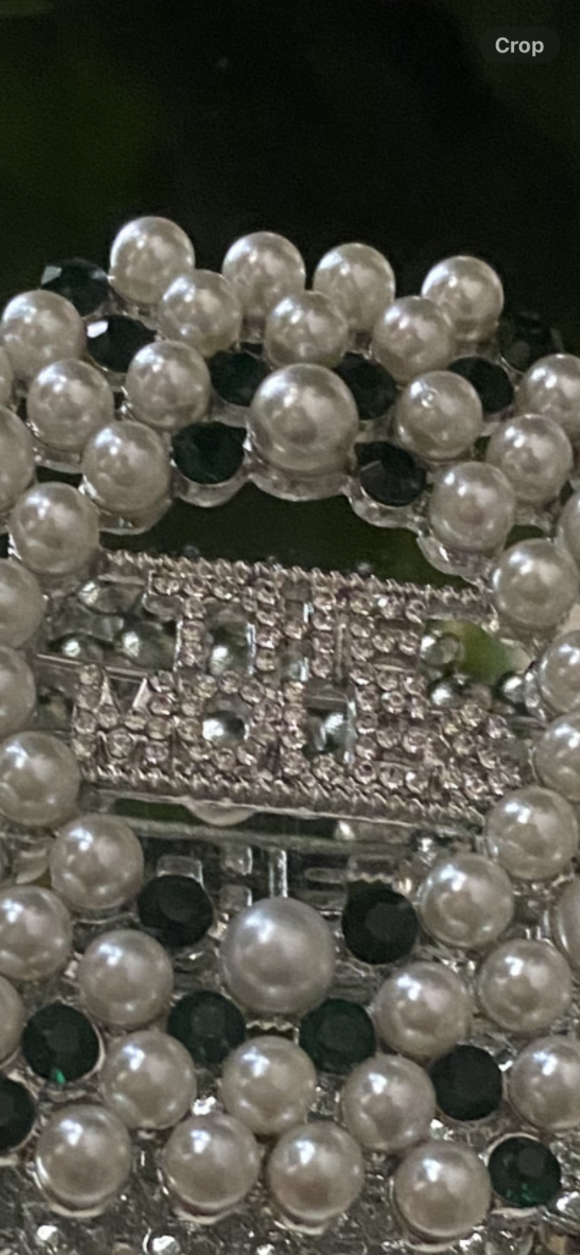 The Moles Pearls and Emerald Rhinestones Brooch #4