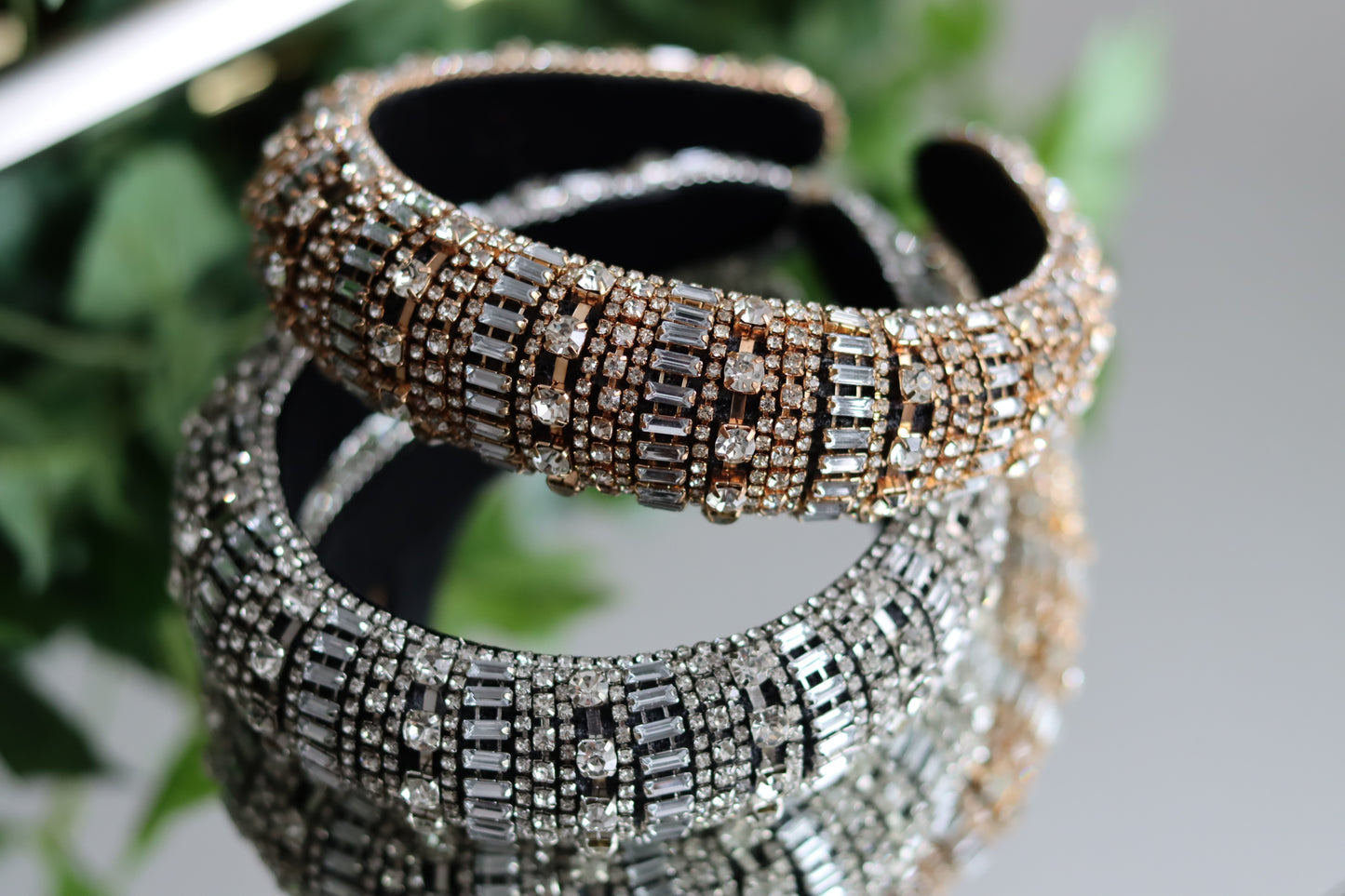 Gold, Silver Rhinestone Headbands