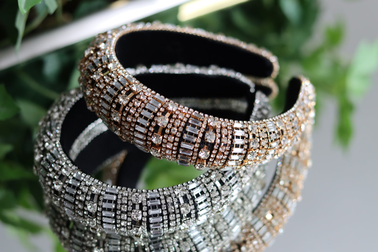 Gold, Silver Rhinestone Headbands