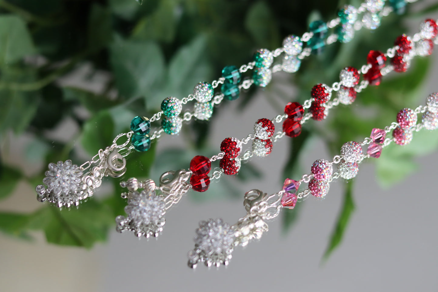 Crystal Swarovski Beaded Bracelets - Choice of 3 colors